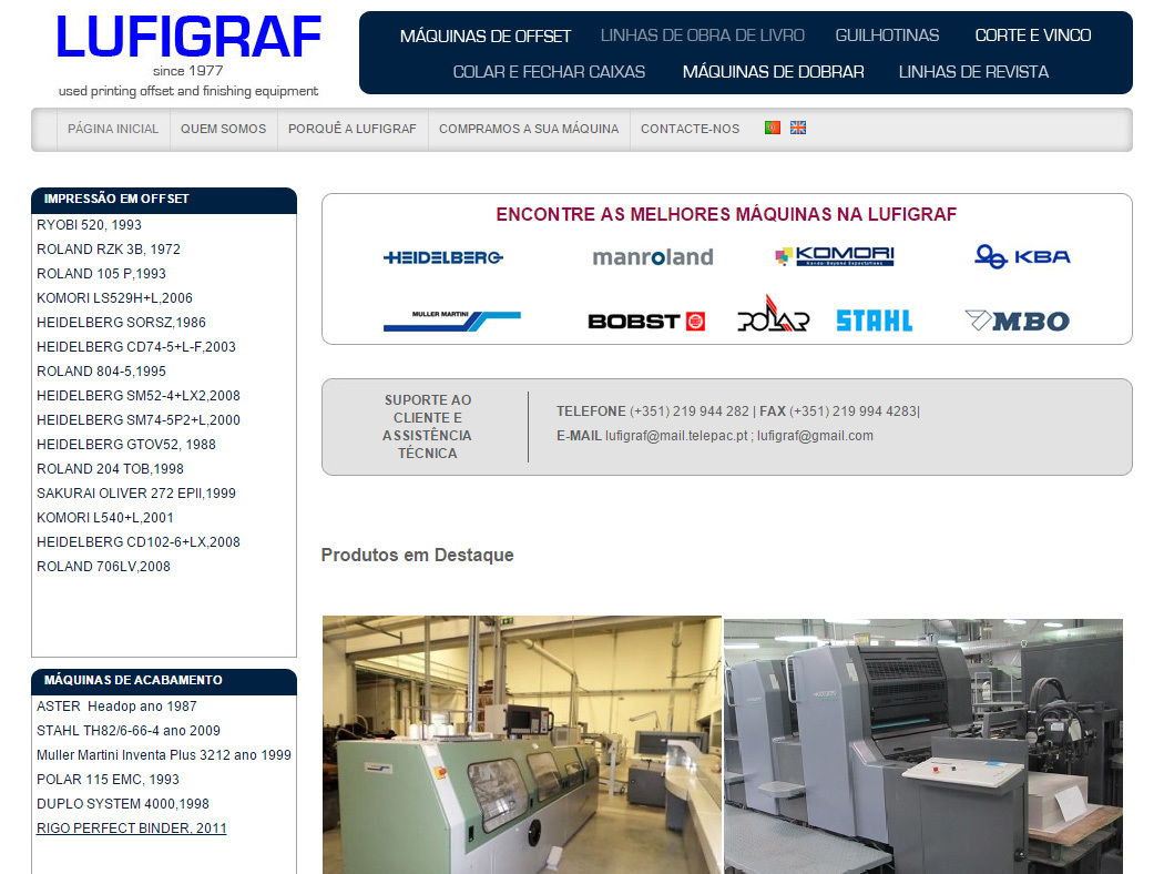 Lufigraf - Sale of Printing and Finishing Machines