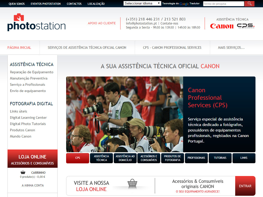 Photostation - Technical Assistance for Canon Equipment