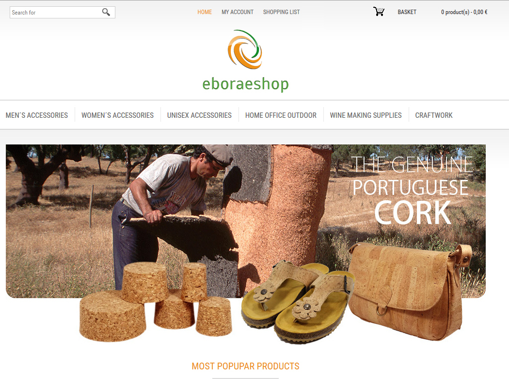 eborashop - Loja online de Produtos de Cortica