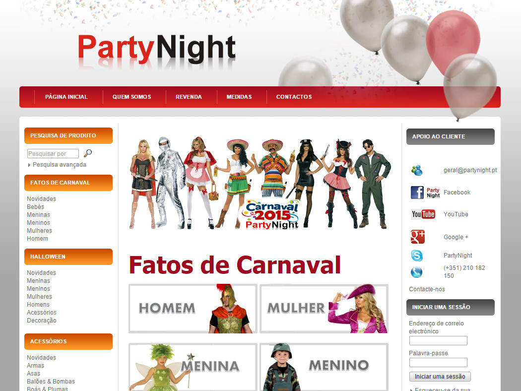 PartyNight - Online-Shop für Halloween und Karnevalskostüme und Zubehör