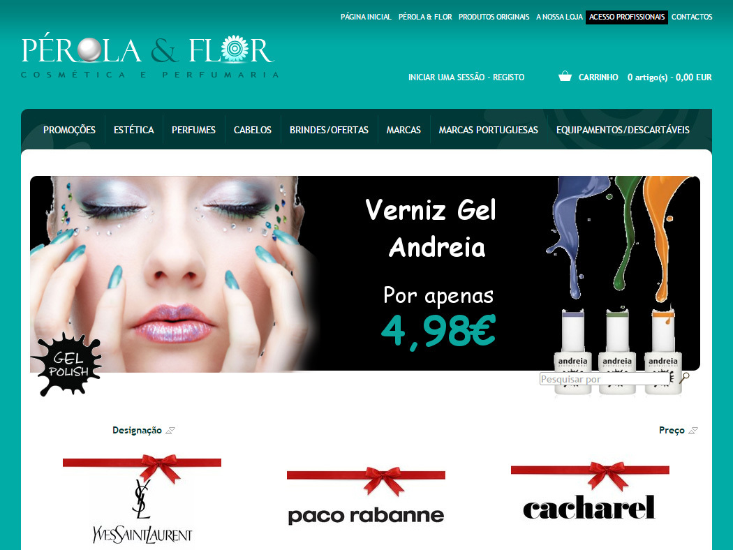Pérola & Flor - Online Store for Cosmetics