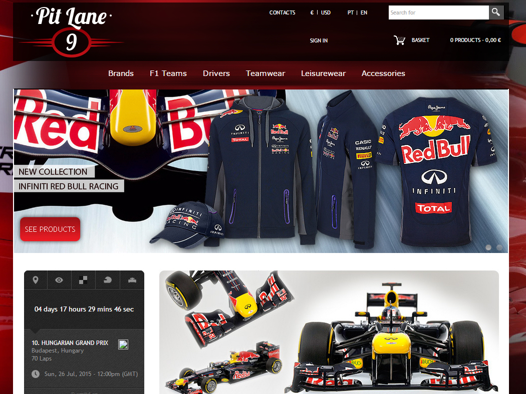 Pitlane 9 Shop - Loja Online de Moda e Acessórios de Fórmula 1
