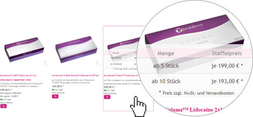 Staffelpreise auf Produktliste von epages 6 anzeigen