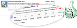 Tabela de descontos optimizada na listagem de produtos de 1 coluna