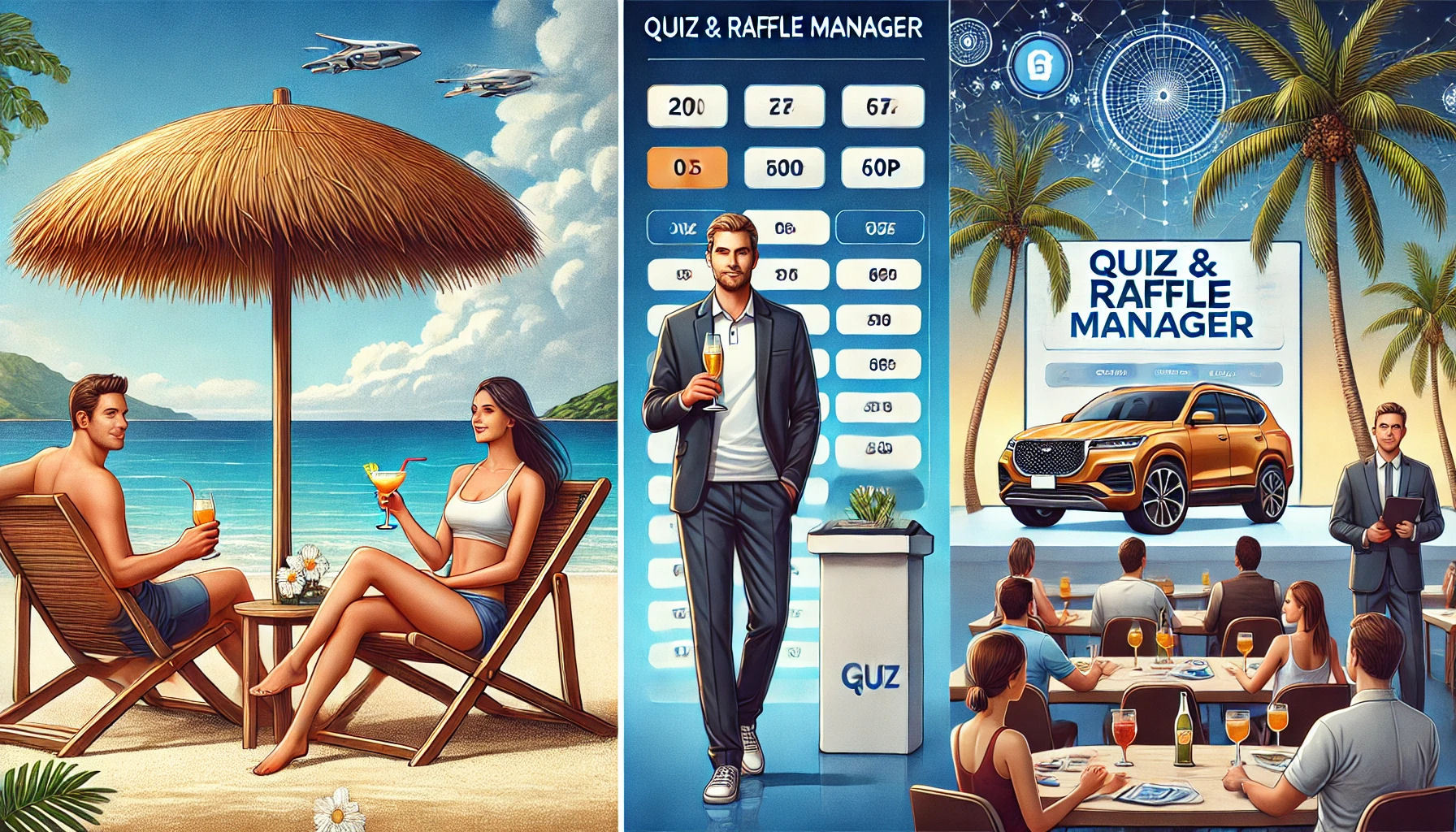 Online Quiz Raffle Manager WebApp