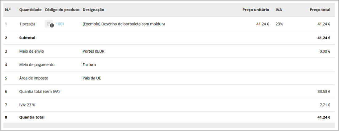 Encomenda no epages Now para gerar automaticamente no invoicExpress