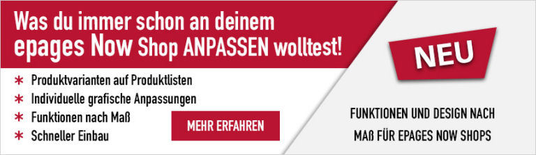 Was du immer schon an deinem epages Now Shop anpassen wolltest