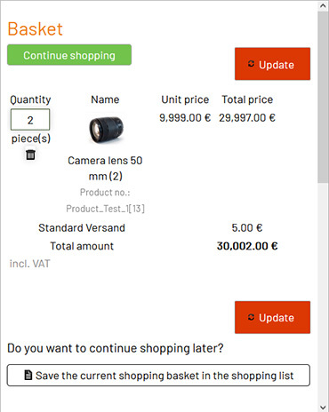 Full cart in sidebar reduces one step to checkout