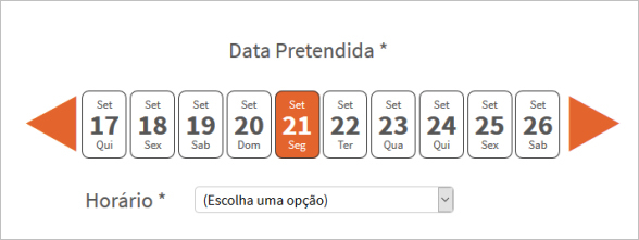 Calendário à medida para epages